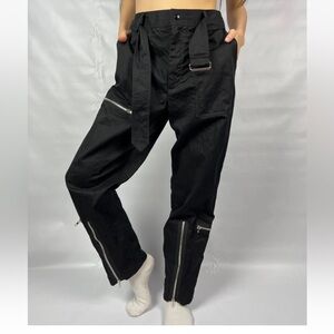 $540 Helmut Lang Black Flight Trousers